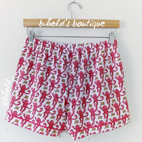 Roller Rabbit Monkey Polo Pajamas in Pink Monkey Size X-Small XS Brand New NWT - Picture 13 of 16